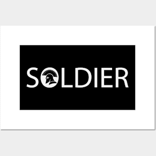 Soldier creative text design Posters and Art